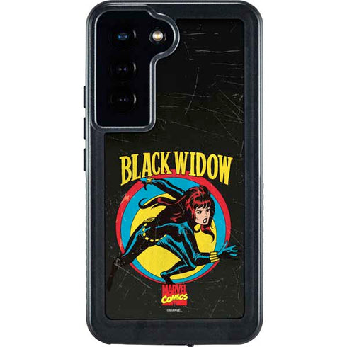 Marvel Classic Comics Black Widow Galaxy S24 Waterproof Case